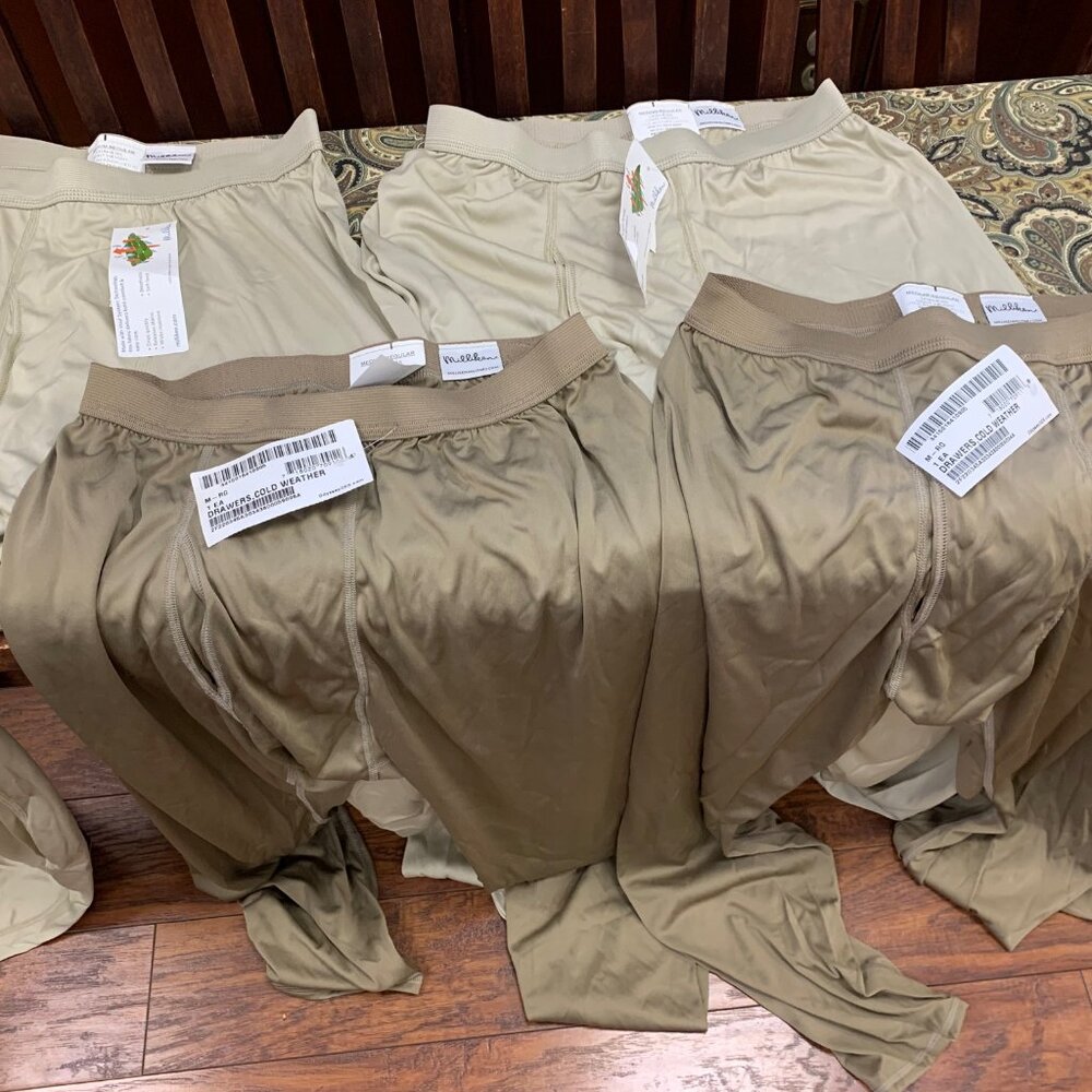 Drawers, Cold Weather, Med-Regular, Lightweight, 4 pairs;